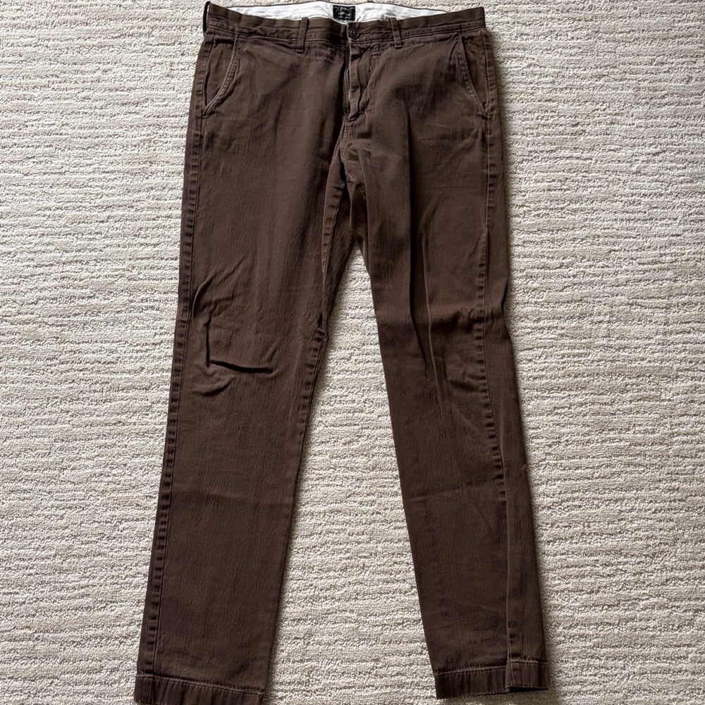 J. Crew Men's Chocolate Brown Stretch Chinos